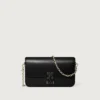 Bolso de cadena mini, Double C de Cartier – Piel de becerro negra, acabado en esmalte dorado y negro – Cartier Bolso de cadena mini, Double C de Cartier – Piel de becerro negra, acabado en esmalte dorado y negro – Cartier
