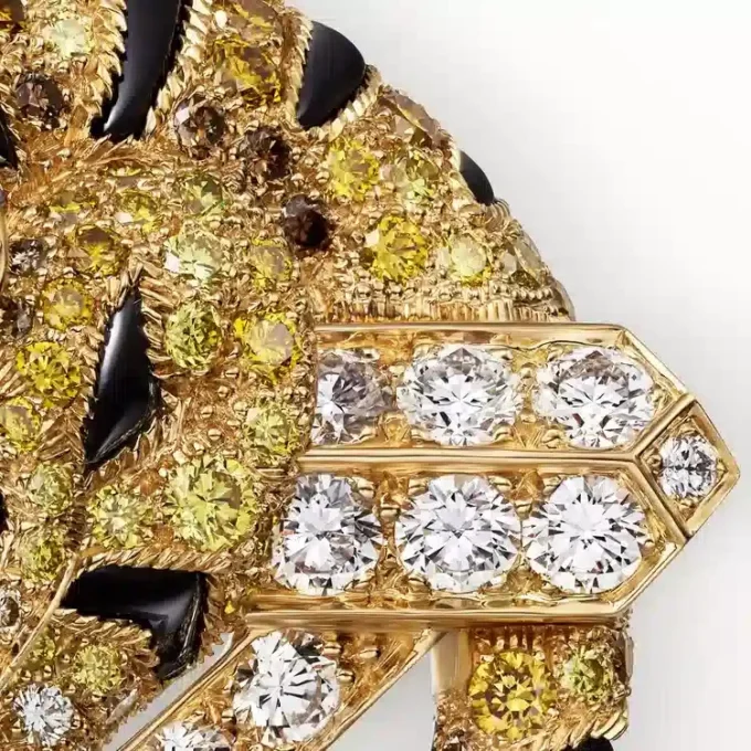 Broche Faune Et Flore De Cartier, diamantes amarillos, naranjas y marrones, pavé Broche Faune Et Flore De Cartier, diamantes amarillos, naranjas y marrones, pavé