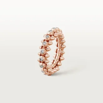 Clash De Cartier – Anillo con pavé de diamantes en oro rosa | Cartier Us