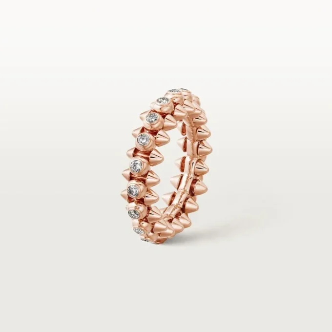 Clash De Cartier – Anillo con pavé de diamantes en oro rosa | Cartier Us