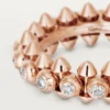 Clash De Cartier – Anillo con pavé de diamantes en oro rosa | Cartier Us