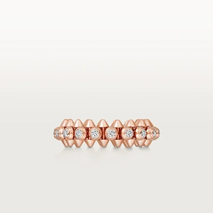 Clash De Cartier – Anillo con pavé de diamantes en oro rosa | Cartier Us