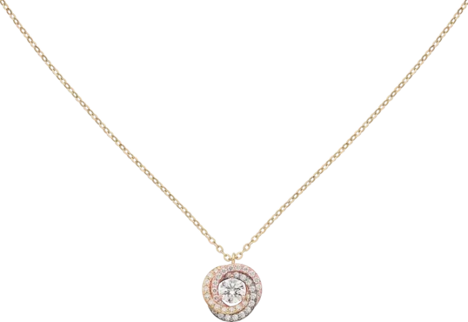 Colgante Trinity, 1 diamante, pavé