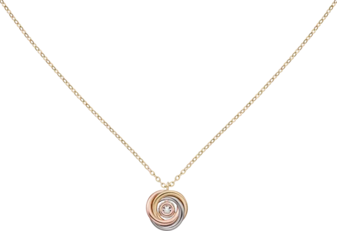Colgante Trinity, 1 diamante, pavé