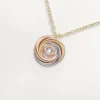 Colgante Trinity, 1 diamante, pavé