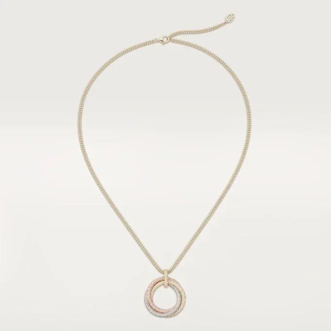 Colgante Trinity, modelo grande, pavé