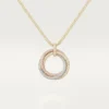 Colgante Trinity, modelo grande, pavé