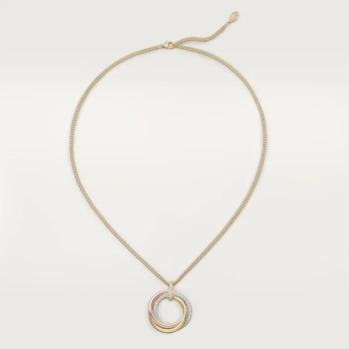 Colgante Trinity, modelo grande, semipavé