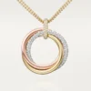 Colgante Trinity, modelo grande, semipavé