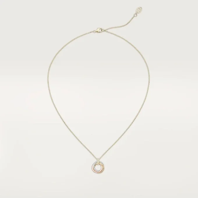 Colgante Trinity, modelo pequeño, medio pavé