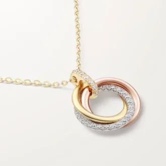 Colgante Trinity, modelo pequeño, medio pavé