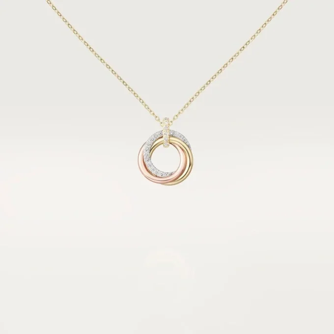 Colgante Trinity, modelo pequeño, medio pavé