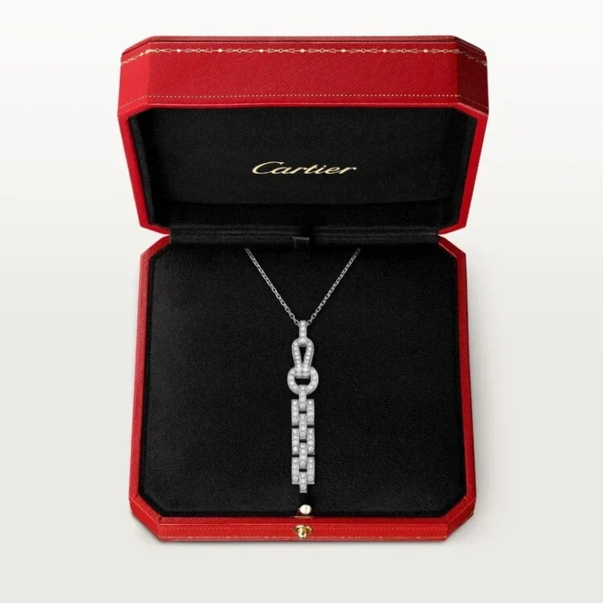 Collar Agrafe – Oro blanco, diamantes – Cartier