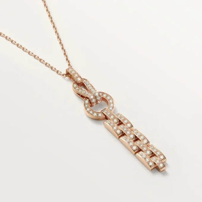 Collar Agrafe – Oro rosa, diamantes – Cartier