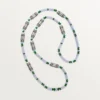 Collar de alta joyería – Oro blanco, calcedonia, skarn, turquesa, laca negra, diamantes – Cartier