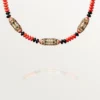 Collar de alta joyería – Oro rosa, coral, ónix, laca negra, diamantes – Cartier