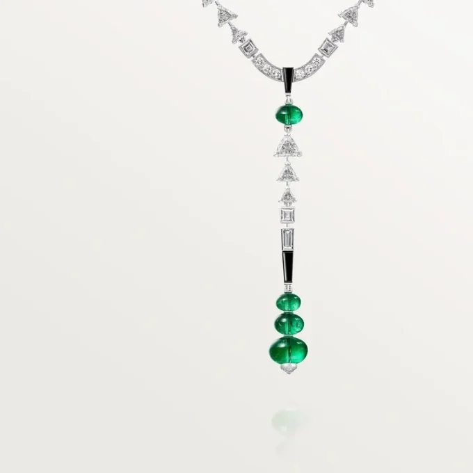 Collar En Equilibre, esmeralda, pavé