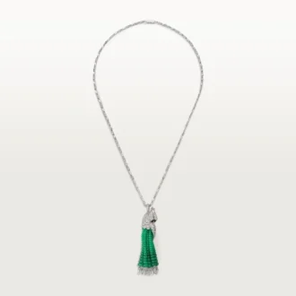Collar Faune Et Flore De Cartier, cuentas de esmeralda, pavé