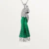 Collar Faune Et Flore De Cartier, cuentas de esmeralda, pavé