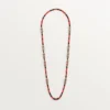 Collar Geometrie & Contrastes, coral, pavé