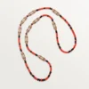 Collar Geometrie & Contrastes, coral, pavé