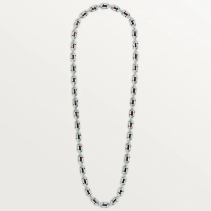 Collar Geometrie & Contrastes, crisoprasa, multiuso, pavé