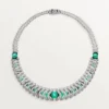 Collar Geometrie & Contrastes, crisoprasa, pavé