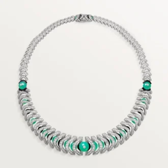 Collar Geometrie & Contrastes, crisoprasa, pavé