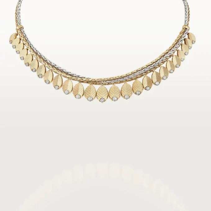 Collar Grain De Café, diamantes
