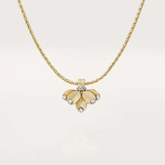 Collar Grain De Café, diamantes