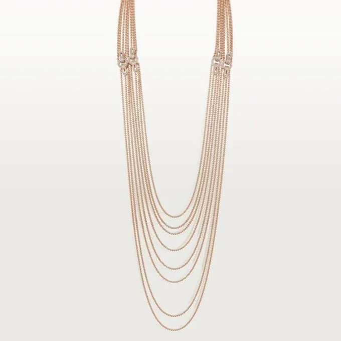 Collar largo Agrafe, semipavé