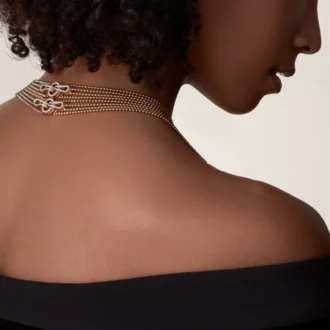 Collar largo Agrafe, semipavé