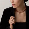 Collar largo Agrafe, semipavé