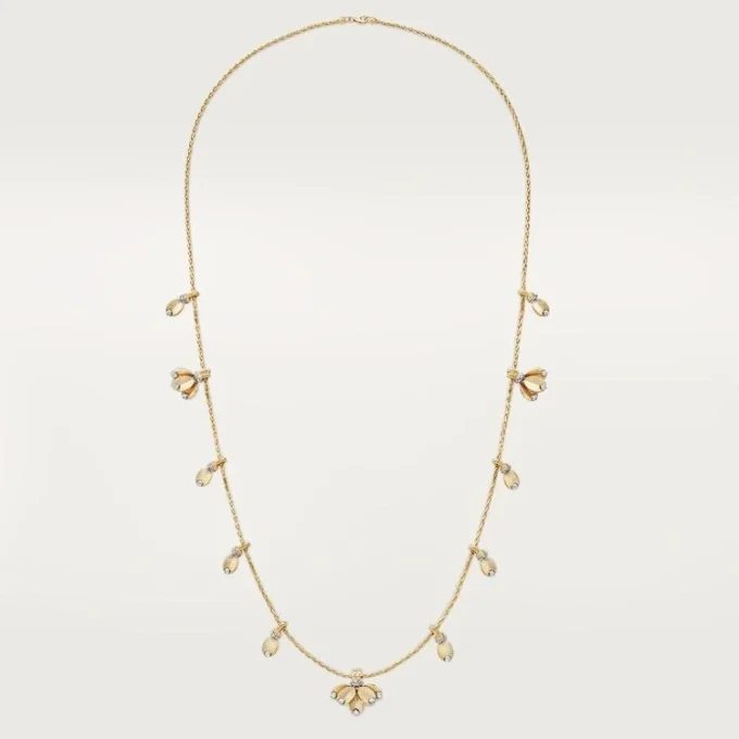 Collar largo Grain De Café, diamantes