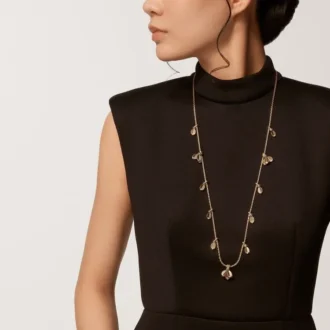 Collar largo Grain De Café, diamantes
