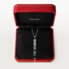 Collar largo Panthere de Cartier, esmeralda, multiuso, modelo grande, pavé