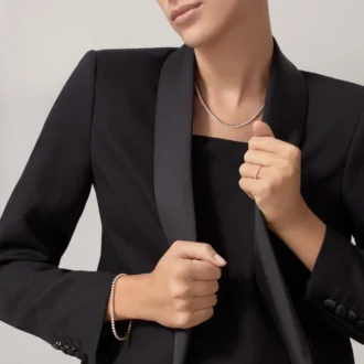 Collar Lignes Essentielles, diamantes de talla brillante