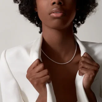 Collar Lignes Essentielles, diamantes de talla brillante
