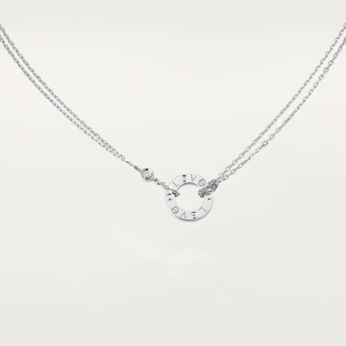 Collar Love, 2 diamantes – Oro blanco, Diamantes – Cartier