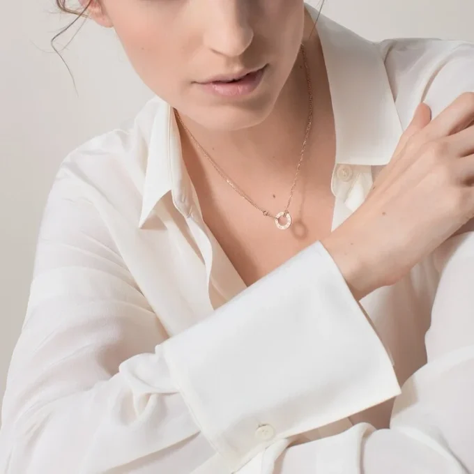 Collar Love, 2 diamantes – Oro rosa, Diamantes – Cartier