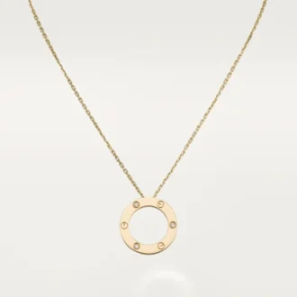 Collar Love, 3 diamantes – Oro amarillo, Diamantes – Cartier