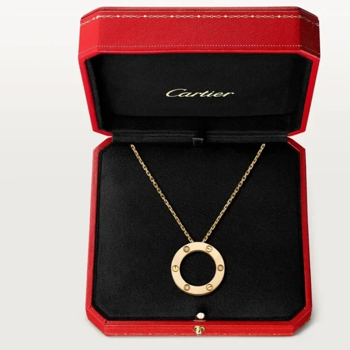 Collar Love, 3 diamantes – Oro amarillo, Diamantes – Cartier