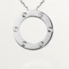 Collar Love, 3 diamantes – Oro blanco, Diamantes – Cartier