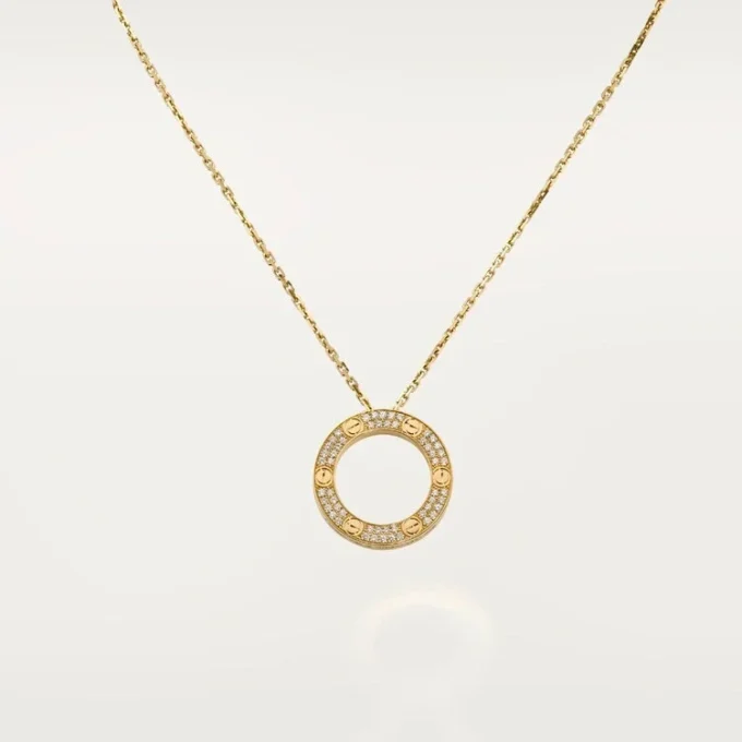 Collar Love, pavé de diamantes – Oro amarillo, diamantes – Cartier