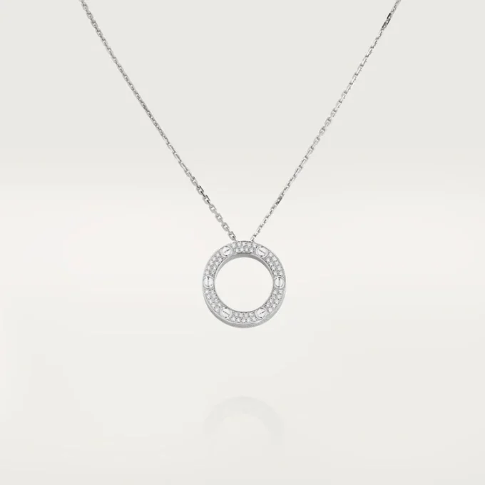 Collar Love, pavé de diamantes – Oro blanco, diamantes – Cartier