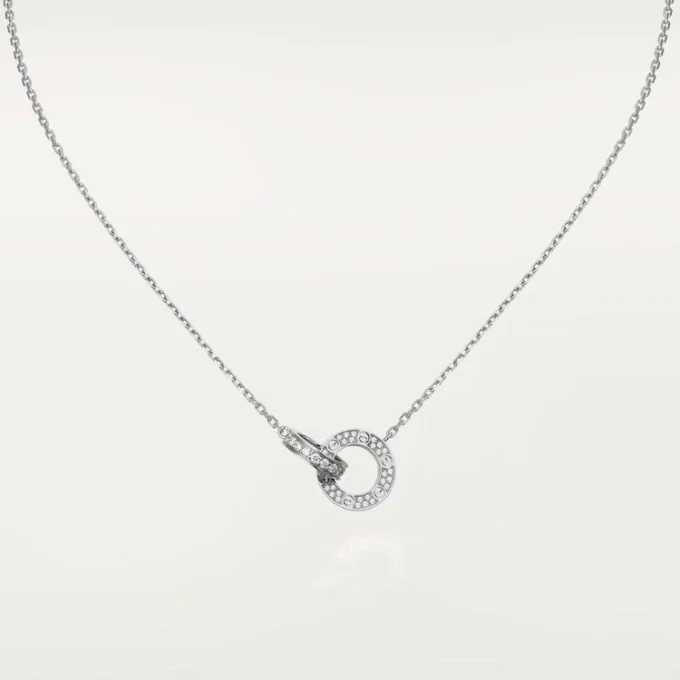 Collar Love, pavé de diamantes – Oro blanco, diamantes – Cartier