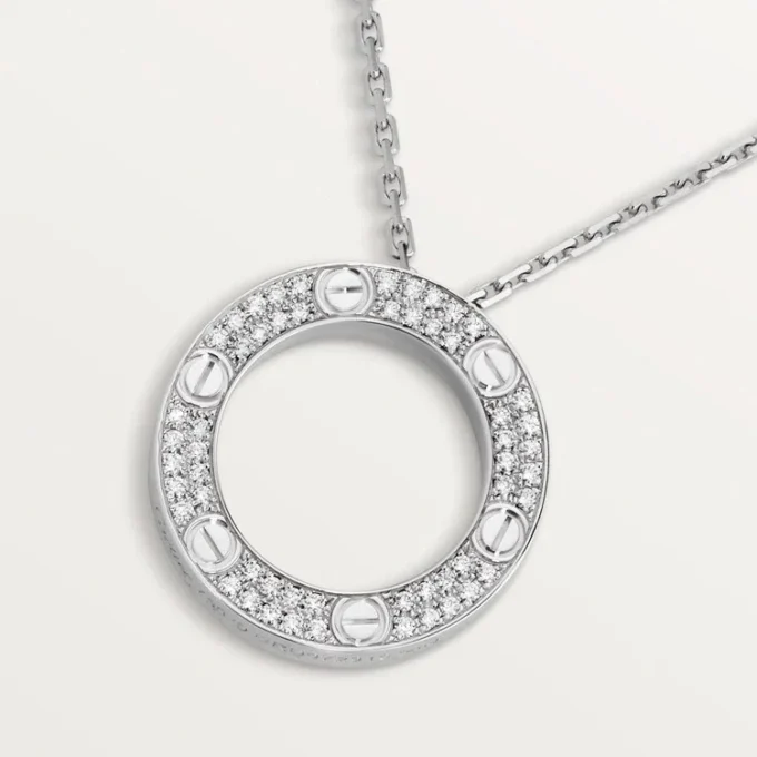 Collar Love, pavé de diamantes – Oro blanco, diamantes – Cartier