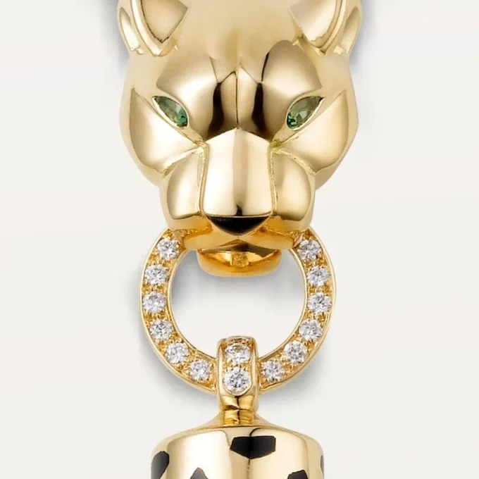 Collar Panthere de Cartier – Oro amarillo, laca negra, granates tsavorita, ónix, diamantes – Cartier