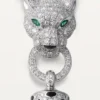 Collar Panthere De Cartier – Oro blanco, laca negra, esmeraldas, ónix, diamantes – Cartier