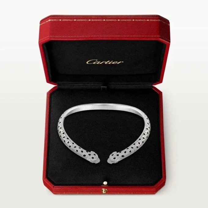 Collar Torque Panthere De Cartier, articulado, con pavé